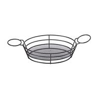 ANKROYU Stainless Steel Fry Crisper Basket Heavy Duty 304 Food Grade Metal Mesh Snack Plate for Restaurant Kitchen Home Use Durable Easy Clean Lightweight Design 349g to 380g (Oval Shape with Handle)