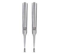 ANKROYU Stainless Steel Groover Edge Beveller Leather Craft Tool Professional U Type V Type Leather Trimming Tool for DIY Leatherworking Silver 2Pcs Set (Small V-shaped 95mm)