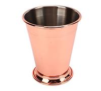 ANKROYU Stainless Steel Julep Cup Elegant Retro Beaded Design High Stability Wide Base Cocktail Glassware for Moscow Mule Gin Tonic Bartender Gift 188g Silver (Rose Gold)