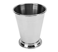 ANKROYU Stainless Steel Julep Cup Elegant Retro Beaded Design High Stability Wide Base Cocktail Glassware for Moscow Mule Gin Tonic Bartender Gift 188g Silver (Classic Silver)