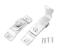 ANKROYU Stainless Steel Security Door Latch Heavy Duty 90 Degree Right Angle Hasp Lock Anti Theft Sliding Door Latch Brushed Surface for Home Office Hotel 2.5mm Thick