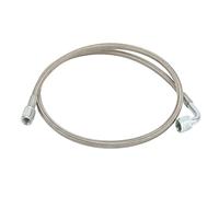 ANKROYU Stainless Steel Turbo Oil Feed Line 4AN 90 Degree Braided High Performance Oil Transfer Hose Pipe Tube for Turbocharged Vehicles Oil Supply System (48 inches)