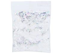 ANKROYU Star Sequins Glitter PET Silver Mixed Fantasy Cosmetic Glitter for Face Body Hair Nails Crafts Decoration 10g