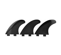 ANKROYU Surfboard Fins Thruster Set Premium Nylon Plastic FCS Single Head G5 Performance Fins for Shortboard Longboard Surfing 3 Piece Set Black White