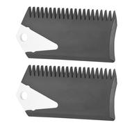 ANKROYU Surfboard Wax Comb Cleaner Tool Premium Durable PVC Lightweight Smooth Surface for Surfing Skateboard Skimboard Black 7.5x4cm 2PCS Set