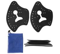 ANKROYU Swim Training Hand Paddles, Aquatic Propulsion Tools PP Silicone Adjustable Hand Fins with 6 Straps, Axial Shaped Design for Stroke Enhancement (XS) (S) (M) (L)