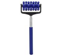ANKROYU Telescopic Back Roller Massage Stick Adjustable Length 7.9 to 23.6 Inches with Ergonomic Handle for Deep Tissue Muscle Relief Back Shoulders Arms Head Rubber Material Porta (Dark Blue)