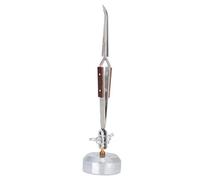 ANKROYU Third Hand Stand with Tweezer Heavy Duty Jewelry Welding Tool 360 Degree Rotating Lockable Straight Curved Tip Tweezer for Jewelers Hobbyists Watchmakers Model Makers Metal (Bend The Mouth)