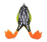 ANKROYU Thunder Frog Baits Floating Water Fishing Lures with Double Propellers Legs for Bass Snakehead Salmon Fishing (3#Color)