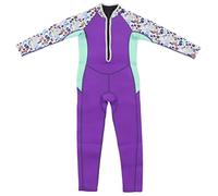 ANKROYU Toddler Wetsuit 2.5 mm Neoprene Long Sleeve, Thermal Swimsuit, Back Zipper with Prevent Snag Design, 4 Way Stretch Diving Suit Swimwear for Pool Ocean (Size 6)