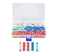 ANKROYU Torpedo Assortment Kit 200Pcs Multicolor Automotive Set for European Classic Cars with Plastic Storage Box Red White Blue Green Yellow 5A to 25A