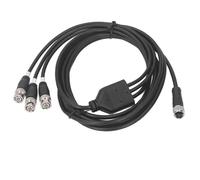 ANKROYU Triaxial Vibration Sensor Plug Long 4 Pin to 3 BNC Plug Connector High Precision Vibration Measurement for Aerospace Industrial Machinery Structural Analysis