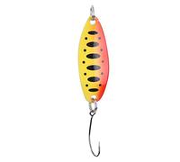 ANKROYU Trout Lures Blinkers Spoons 3.5g Highly Reflective Lifelike Artificial Fishing Bait Set for Freshwater Saltwater Spin Fishing Trout Char Perch Orange Green Blue Dot Iron Ma (Orange Square