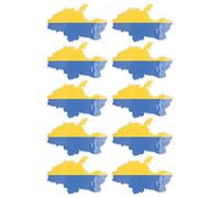 ANKROYU Ukrainian Map Flag Stickers Decal for Cars Laptops Windows PVC Material 8x5cm 10 Pack Vibrant Colors Durable Indoor Outdoor Use Support