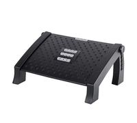 ANKROYU Under Desk Foot Rest with Massage Roller 6 Level Height Adjustable Ergonomic Foot Stool for Office Home Durable Plastic 16.5x12.2x7.7 Inches