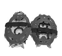 ANKROYU Universal Anti Slip Ice Cleat Shoe Grips Spikes Crampons for Hiking Climbing Non Slip Steel Teeth for Snow Ice Mud Outdoor Activities Orange Gray Blue Size 35 45 (Orange) (Grey)