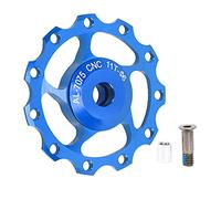 ANKROYU Universal Bike 11T Metal Rear Guide Wheel Bearing Derailleur Pulley for Mountain Bicycle High Performance Durable Aluminium Alloy Lightweight 5 Colors Black Silver Red Purp (Black) (Silver)