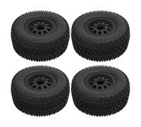 ANKROYU Universal RC Car Wheel Tires 4Pcs 110MM Heavy Duty Rubber Tires with 10 Spoke Design for 1/10 Scale Short Course Trucks Compatible with Slash HPI