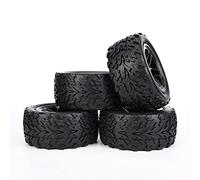 ANKROYU Universal RC Car Wheels Tires Premium Quality High Performance 1/10 Scale Replacement Parts for Remote Control Racing Vehicles Black 115mm Diameter 4 Piece Set