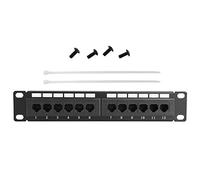 ANKROYU UTP CAT6 12 Port Patch Panel Network Cable Rack Professional Grade Data Patch Panel for Server Room and Office Wiring Durable Plastic and Steel Construction