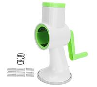 ANKROYU Vegetable Spiralizer 3 in 1 Multi Function Manual Hand Push Food Grater Shredder for Curly Fries Salads Pasta with 12 Stainless Steel Blades Green 26x15x14cm