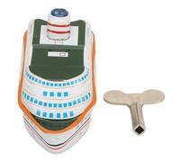 ANKROYU Vintage Cruise Ship Wind Up Tin Toy Classic Mechanical Moving Decorative Collectible for Home Office Bar Cafe Decor Iron Metal Retro Style 49g