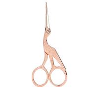 ANKROYU Vintage Stainless Steel Sewing Scissors Classical Red Crowned Crane Pattern Precision Cutting Tool for Dressmaking Fabric Crafts Rose Gold 11.5cm