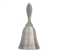 ANKROYU Vintage Style Zinc Alloy Hand Bell Loud Clear Ringing Dinner Bell Classroom Bell Bar Service Reminder Signal Bell for Restaurants Schools Cafes Golden Silver Bronze Color O (ancient tin