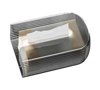 ANKROYU Wall Mounted Tissue Box PET No Drill Multifunctional Toilet Paper Holder Dispenser for Bathroom Kitchen Office Durable Space Saving Organizer 19x13x8cm