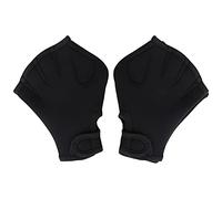 ANKROYU Webbed Swim Gloves, Neoprene Diving Training Mittens Saltwater Resistant Gloves with Adjustable Wrist Strap, Aquatic Fitness Gear for Pool Ocean Swimming, 83 g (Black)