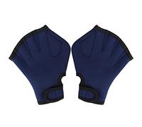 ANKROYU Webbed Swim Gloves, Neoprene Diving Training Mittens Saltwater Resistant Gloves with Adjustable Wrist Strap, Aquatic Fitness Gear for Pool Ocean Swimming, 83 g (navy Blue)