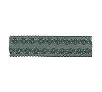 ANKROYU Wide Lace Ribbon Vintage Elegant Sewing Trim 10 Yards Nylon Soft DIY Crafts Wedding Home Decorations 9.4 Inch (Blackish Green)