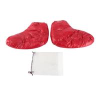 ANKROYU Winter Warm Booties Soft Duck Down Filled Slippers with Storage Bag Red Sleeping Socks for Camping Outdoor Travel Indoor Use Lightweight Comfortable Size 36 46