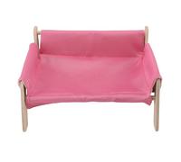 ANKROYU Wooden Elevated Cat Couch Sturdy Cat Sofa Bed with Hammock Style Design Multi Functional Pet Furniture for Indoor Cats Scratch Proof Lounge (Pink)
