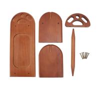 ANKROYU Wooden Yarn Ball Holder Handcrafted Solid Pine Yarn Winder Organizer for Knitting Crocheting Crafting DIY Projects 33x18cm