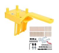 ANKROYU Woodworking Straight Hole Locator Professional Quick Positioning Self Centered Drill Guide for Woodworking DIY Projects ABS Stainless Steel Three Hole Sizes Kit