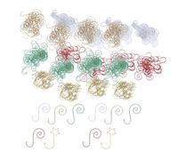 ANKROYU Xmas Hooks Christmas Tree Hooks Metal Wire Ornament Hangers 100Pcs Sturdy proof S Shaped Double Curved Ends for Holiday Decorations Wreaths Stockings Lanterns Gift Bags Fes (1)