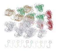 ANKROYU Xmas Hooks Christmas Tree Hooks Metal Wire Ornament Hangers 100Pcs Sturdy proof S Shaped Double Curved Ends for Holiday Decorations Wreaths Stockings Lanterns Gift Bags Fes (2)
