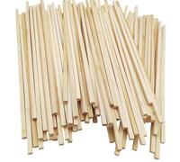 Anktily 100PCS Natural Bamboo Strips, 0.8 x 0.8cm Square, 20cm/30cm/40cm Long Bamboo Craft Sticks for Crafting