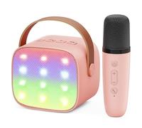 Ankuka Karaoke Machine Kids Mini Karaoke Machine for Kids and Adults, Kids Karaoke Machine for Girls with Voice Changer, Gifts Girls Toys for Boy 3 4 5 6 7 8 9 10+ Years (Pink)