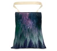 ANKVRP Car Trash Can, Durable Hanging Car Trash Garbage Bag, Cute Automotive Garbage Cans Organizer, Beautiful Galaxy Night Forest