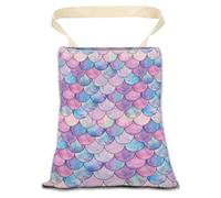 ANKVRP Car Trash Can, Durable Hanging Car Trash Garbage Bag, Cute Automotive Garbage Cans Organizer, Colorful Mermaid Fish Scales