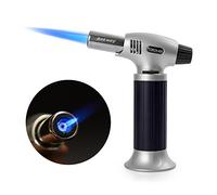 Ankway Blowtorch Bunsen Burner Blowtorch with Safety Lock, Adjustable and Refillable Kitchen Burner for Homemade Creme Brulee, Dessert, Camping, Barbecuing (Butane Not Included)