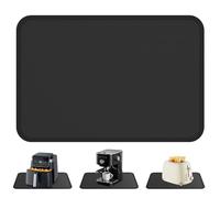 Ankway Heat Resistant Mat for Air Fryer Site on, 40x60cm Fireproof Silicone Mats for worktops, Kitchen Counter, Countertop Protector, Non-Slip Bottom and Waterproof, Black
