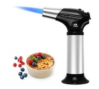 Ankway Kitchen Blow Torch, Refillable Creme Brulee Torch with Safety Lock and Adjustable Flame for Cooking, Baking, Welding, Crafts-Black (Butane Gas Not Included)