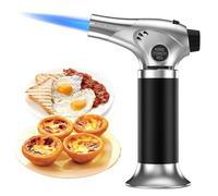 Ankway Kitchen Blow Torch with Safety Lock, Refillable Kitchen Butane Blowtorch Lighter, Adjustable Flame Culinary Torch for Creme Brulee Cooking Baking BBQ Grill DIY, Windproof, Black