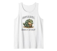 Ankylosaurus Dinosaur, Armor Up, Buttercup! Cute Design Tank Top