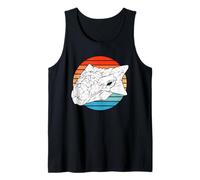 Ankylosaurus Vintage Sunset Fossil Skull Tank Top