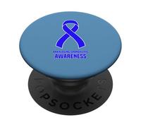 Ankylosing Spondylitis Awareness Blue Ribbon Men Women PopSockets Adhesive PopGrip