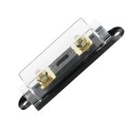 ANL Fuse Holder Set with Bolt-on Connection, Automotive Grade Fusible Link Assembly, Black and Gold, Compatible with Standard ANL Fuses, Includes Transparent Cover (Holder with 80A)